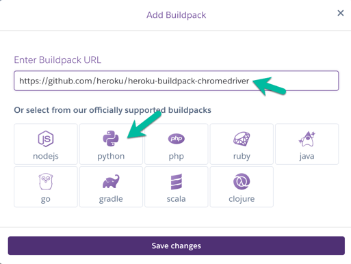 adding a buildpack 